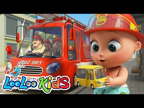 Fire Truck - Wheels On The Bus - Kids Songs and Nursery Rhymes - LooLoo Kids