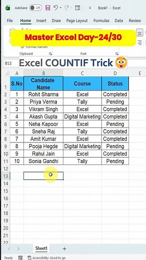 Excel COUNTIF Formula 😲 | Count Data in Seconds
