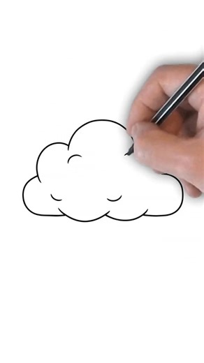 How to draw cloud​ #howtodraw #cloud #natureart #arttutorial #easyart #drawing #sketch #skyart
