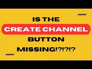 Where Is The "Create Channel" Button When Creating A YouTube Channel?
