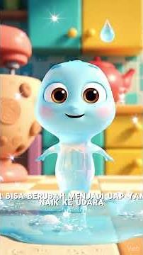 Petualangan Si Tetes Air 💧 | Perubahan Wujud Zat (Es, Air, Uap) #edukasianak#belajarkimia