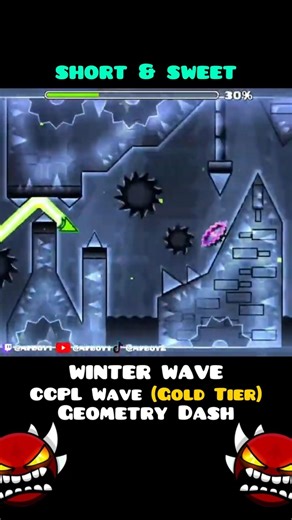 WINTER WAVE 100% CCPL Wave - Geometry Dash #guessthesong #shorts #geometrydash