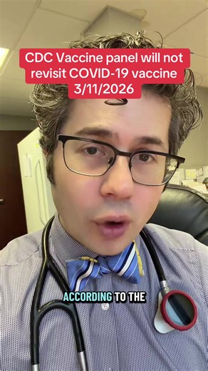 CDC vaccine panel will not revisit COVID-19 vaccine. #cdc #tiktokdoc #learnontikok