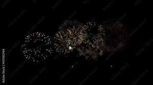 Fireworks Animation on Black Screen Footage