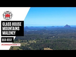 Glass House Mountains from Maleny in 4K | Aerial Vistas of Queensland’s Ancient Volcanic Peaks