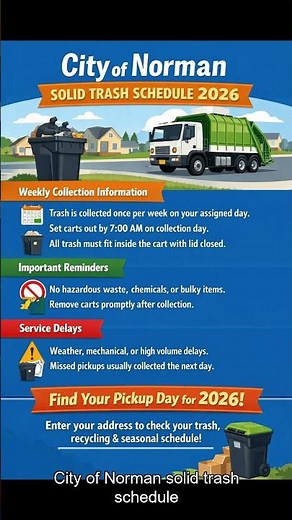 City of Norman Trash Schedule 2026 🚛 Don’t Miss Your Pickup Day Again!