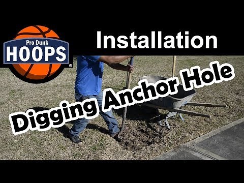 Digging Concrete Anchor Hole In-ground Basketball Goal - Pro Dunk Hoops
