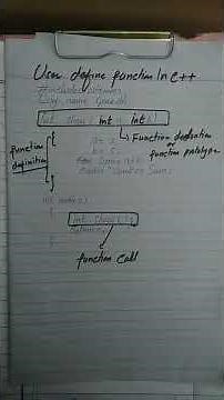 function in c++