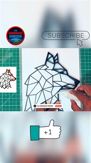 #002 I Turned Flat Sunboard into a 3D Low Poly Wolf 🐺🔥 (Insane Room Decor!)#diy #lowpolyart