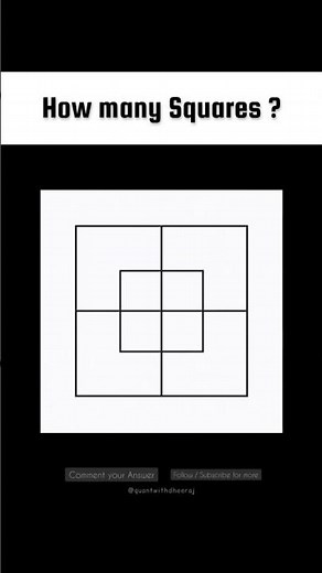 How many Squares can you Count | Puzzle Challenge #puzzlelovers #mathchallenge
