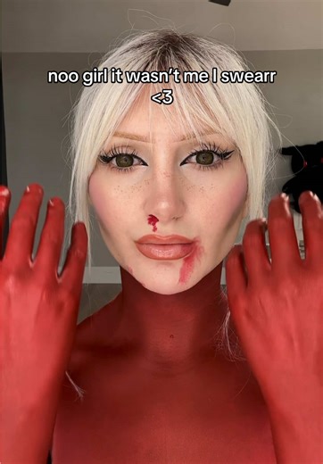 Our Sunset Makeup dark red foundation 🩸 #sfxmakeup #cosplaymakeup #facepainting #bodypainter #gothmakeup