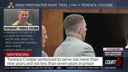 Irish Firefighter Terence Crosbie Sentenced for Rape