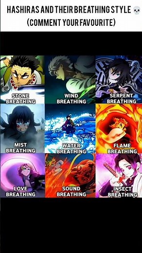Top 9 Hashira Breathing Styles Ranked! 🔥💨 #DemonSlayer #anime #shorts
