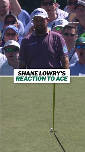 Shane Lowry's reaction to his hole-in-one! #masters #shorts #golf