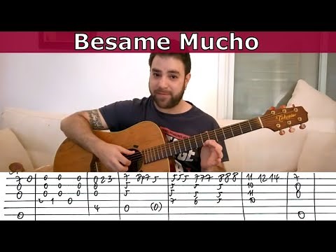 Fingerstyle Tutorial: Besame Mucho - Guitar Lesson w/ TAB