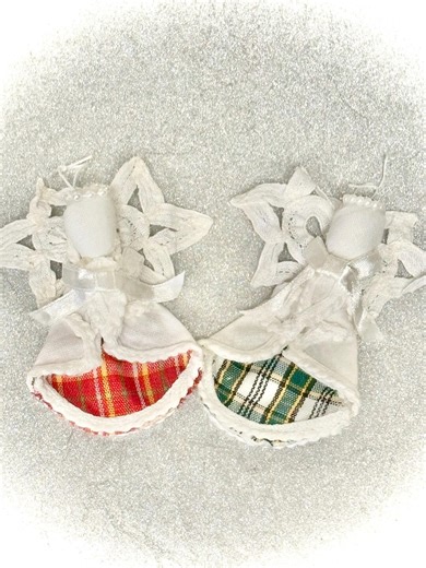 Vintage Lace Angel, Christmas Ornaments. Pairs - Etsy