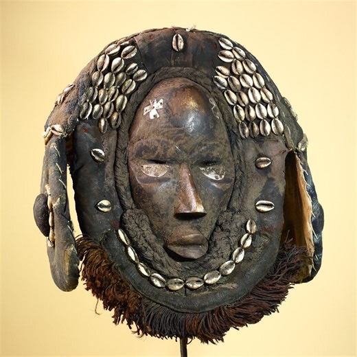 Vintage Dan Cowrie Shell Ceremonial African Tribal Mask Hand-carved Wood-g6004 - Etsy