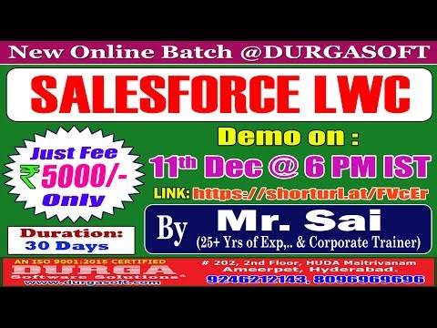 SALESFORCE LWC Online Training @ DURGASOFT