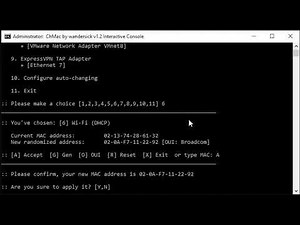 ChMac – Windows Command to Change MAC Addresses of Network Adapters
