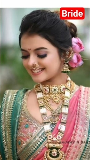 Maharashtrian bridal look 💝💝# shorts # bride # bridal looks # unique fashion