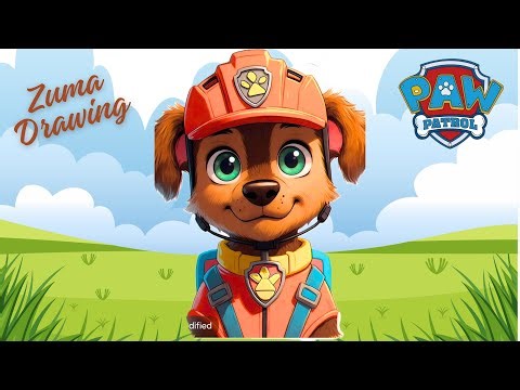 Paw Patrol - How to draw Zuma || Easy drawing for kids