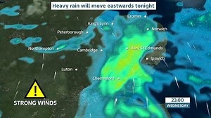 5.1K views · 19 reactions | ⚠️ STRONG WINDS FORECAST TONIGHT ⚠️ MetOffice weather warnings are in force tonight for gust's of 50 to 60 mph across the East of England says Chris Page ITV #TakeCare | ITV Anglia | Facebook