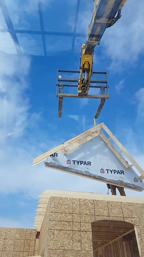 Even with hand cut roofs I always build my gables on the ground and lift into place not matter the size. Build them on the floor as close to the place it is to be set and boom them off the floor. I’m just not a fan of filling them in after the fact. What are your thoughts about it? #framing #framer #framersareadyingbreed #gable #roof #rafter #prefab #tip #trick #beefficient #wood #house #customhomes | Canadian Carpenter