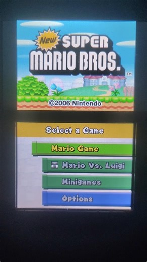 New Super Mario Bros DS Start Screen and Intro on Nintendo 3DS/2DS #short