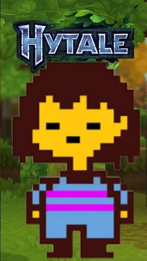 I created a skin from FRISK on HYTALE 🫢 #hytale #minecraft #shorts #undertale