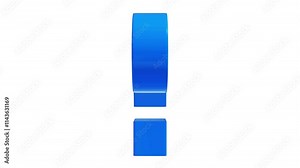 Blue question mark 3d. Did You Know quiz questions concept. Available in 4K video render footage.