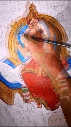 Maa Lalita Tripura Sundari Painting 🌺 | Part 5 Divine Detailing #Shorts