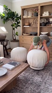 A cross between a pouf and a trusty ottoman, our new Montgomery Swivel Stool is as comfortable as it is functional. Whether you’re looking to prop your feet up or seat some extra guests, the petite size makes it easy to move around the room. Style it in pairs next to a coffee table for easy entertaining. https://bit.ly/3LxoEpc 📹: @athomewithjhackie1 | Pottery Barn