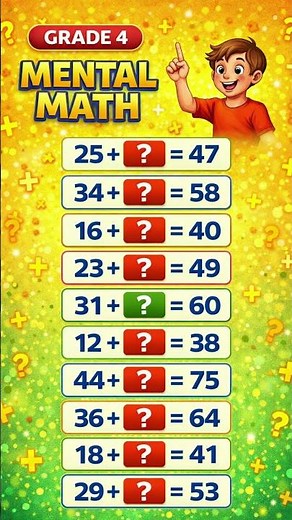 Mental Math Grade 4#mathchallenge#geniuskids#grade4 #maths #quiz #mathematics #mathstricks