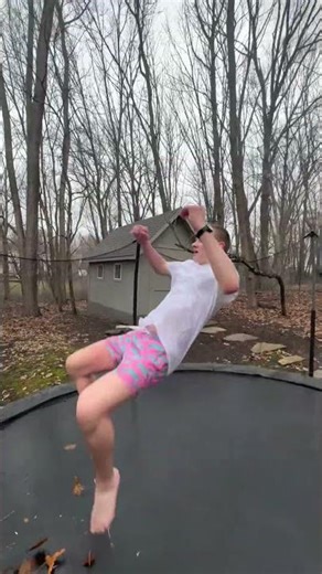 Day one of learning a double backflip #trampoline #tricks 