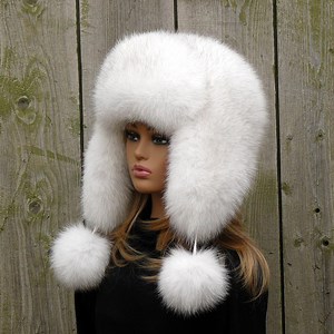 White Real Arctic Fox Fur Trapper Hat With Ear Flaps, One-piece Winter Women's Hat, Warm Hat, Head Accessory, Cute Winter Hat, Gift for Her - Etsy