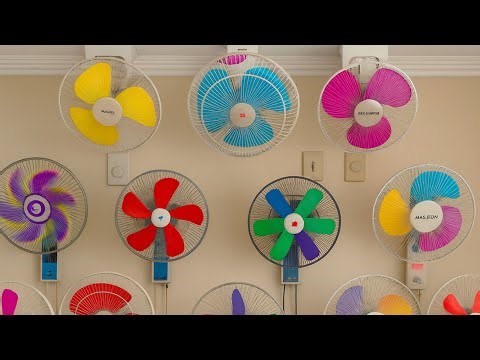 The Discovery of a DIY Wall fan With a Very Rare Design and Very Beautiful Colors!