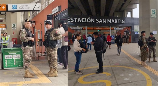 Estado de emergencia en SJL: militares salen a las calles para resguardar algunas estaciones del Metro de Lima