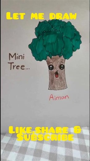 Cute Broccoli Drawing for Beginners | Fun Colour Transformation#let me draw#drawing