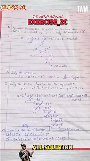 R.s. Aggarwal class 9 maths chapter 2 exercise 2C All solutions 🔥🔥#maths #shortsfeed #views #pokemon