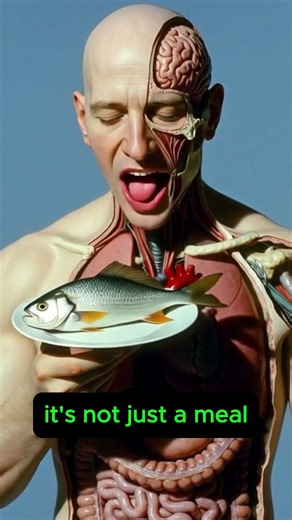 What Happens Inside Your Body When You Eat Fish 😱 | 3D Anatomy Short#shorts