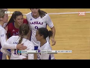 Kansas vs Kansas State Women's Volleyball Highlights