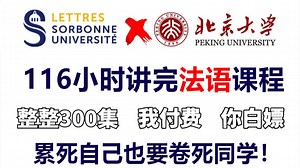 【冒死上传! 零基础法语网课】整整118集，从入门到C1全程干货无废话，不间断更新！每天一节课，老师带你轻松提升法语水平！