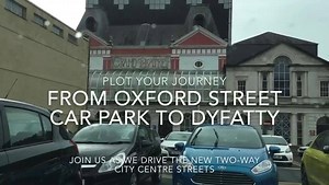 Plot your journey. Join us as we drive the new two-way city centre streets. In this journey we travel from Oxford Street car park next to the Grand Theatre to Dyfatty. Want to plot your journey? Visit www.swansea.gov.uk/kingswaytwoway for details of example routes and a handy map to the new road layout. #KingswayTwoWay #Kingsway2Way #PlotYourRoute | Swansea Council