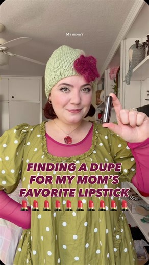 Alyssa Eells on Instagram: "Finding a dupe for my mom’s favorite lipstick 💄 Shades used: @lancomeofficial color design lipstick in Fashion Icon @maccosmetics Dazzlelips crayon in Grapeful #wlw #whimsicalaesthetic #dupe #lipstickswatch #motherdaughterduo"