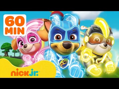 PAW Patrol Mighty Pups Charge Up! ⚡️ w/ Skye & Chase | 60 Minute Compilation | Nick Jr.