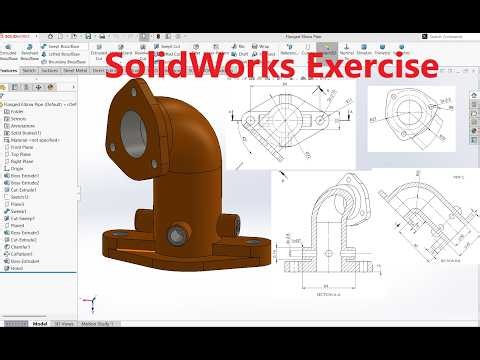 SolidWorks Exercise #06 | 3D Modeling a Flanged Pipe Elbow
