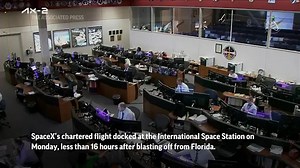 SpaceX chartered flight docks in space