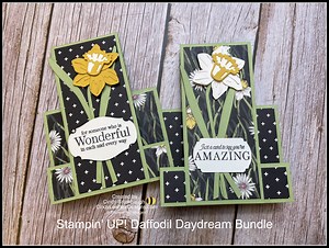 Stampin’ UP! Daffodil Daydreams Bundle Faux Center Step Card Video Tutorial