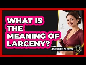 What Is the Meaning of Larceny?