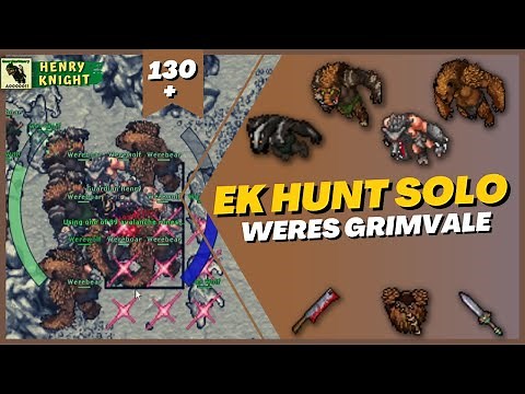 TIBIA: EK HUNT SOLO #75 WERES (GRIMVALE)